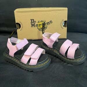Dr. Martens Kids Pink Strap Sandals